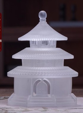 新品琉璃天坛塔香炉摆件家用檀茶道家居客厅装饰品香薰炉房间布置