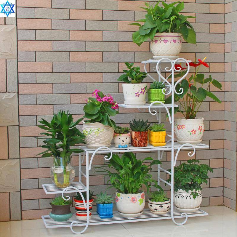 极速Family balcony flowerpot stand shelf green plant put rac-图3