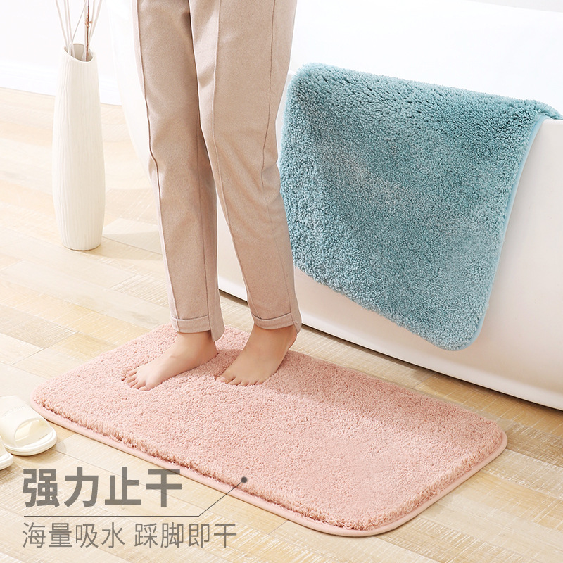 速发High plush thickened floor mat Bathroom absorbent floor - 图0