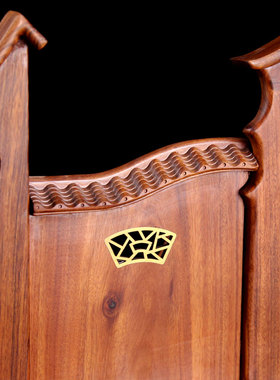 实木雕刻工艺品创意摆件仿古门庭院吊玉架首O饰品架展示架挂玉架