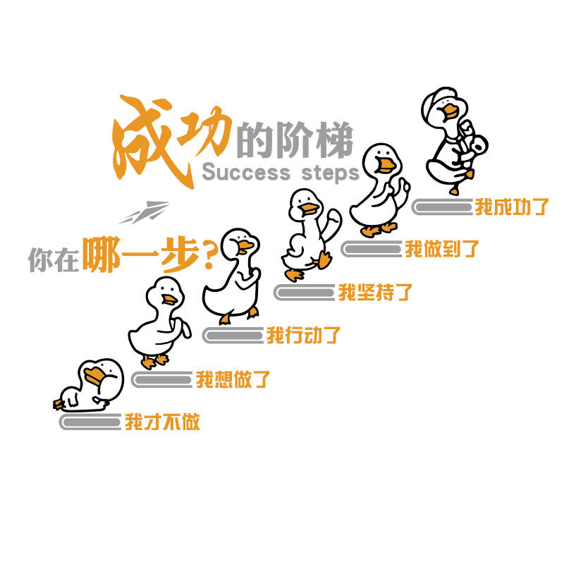 办公室司装饰企业文化背景团队励志标语墙面贴氛围布置成功的阶梯,淘宝优惠券,粉丝福利购,淘宝优惠卷