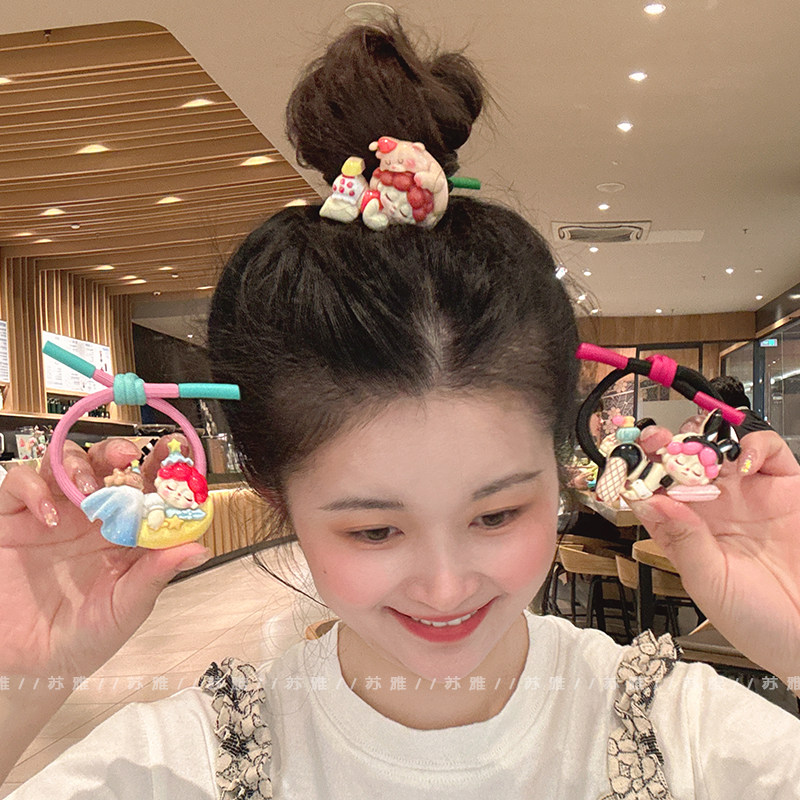 可爱卡通少女心发绳高弹力耐用头绳扎头发橡皮筋发圈不伤发发饰,淘宝优惠券,粉丝福利购,淘宝优惠卷