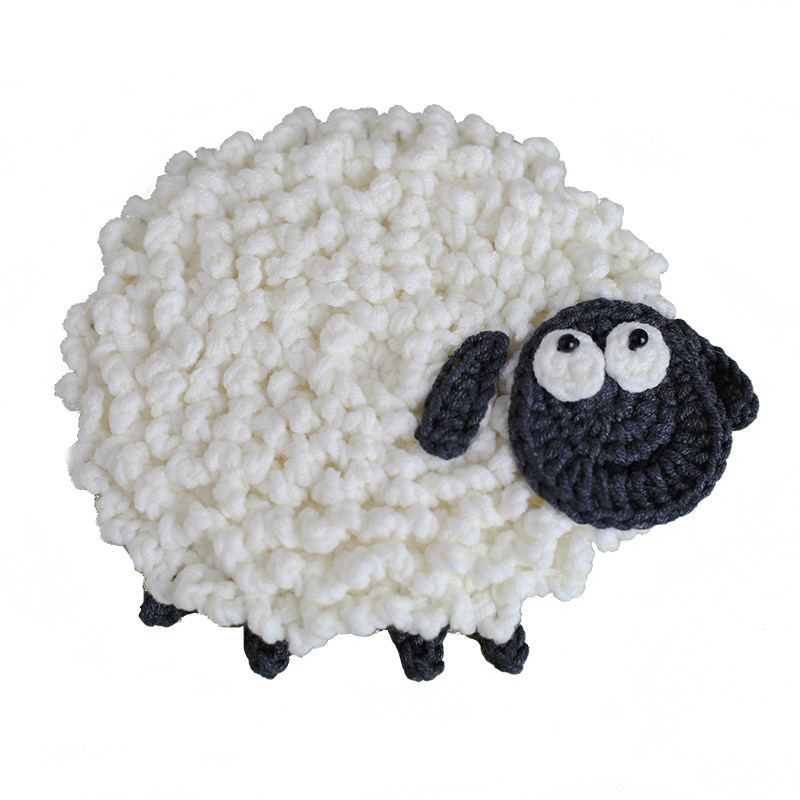 羊了个羊杯垫小羊胸m针毛线钩织diy材料包别针卡通动物水杯隔热垫,淘宝优惠券,粉丝福利购,淘宝优惠卷