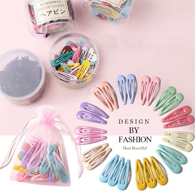 推荐3-40Pcs 5cm Snap Hair Clips for Hair Clip Pins BB Hairpi-图0