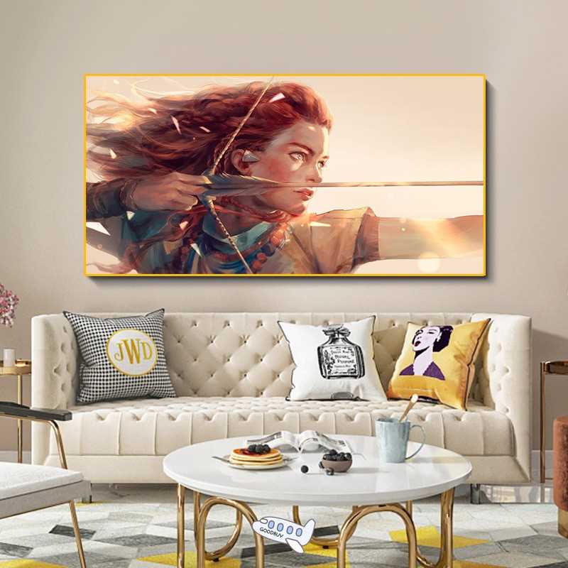 Modern dSexy BeautyiArchery Printing Canvas Paint ngs and Wa - 图0