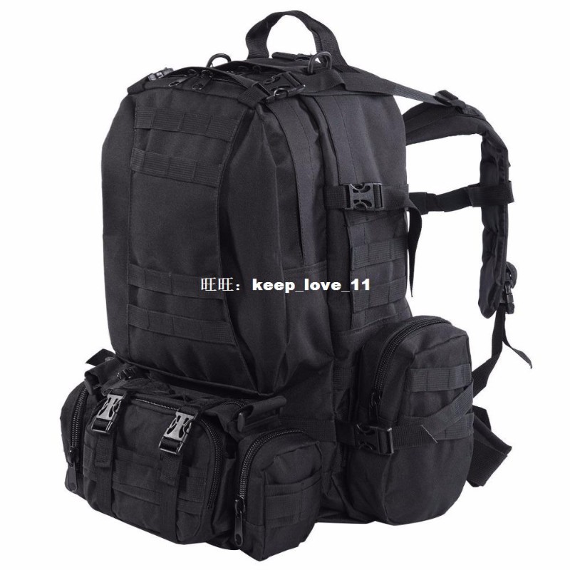 w 55L autdoor Militaay TacticaDl BrckpOck Rucksack Campi - 图0