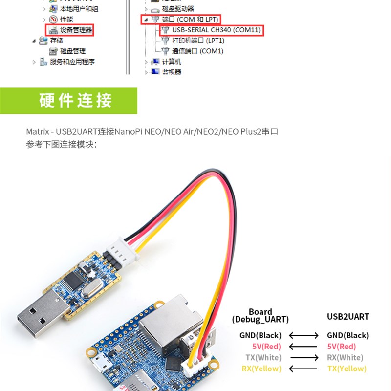 USB转TTL串口调试板配NanoPi R2S R4S NanoPC T4 m1 plus R1 NEO - 图1