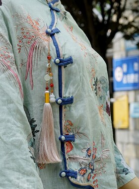 旗袍胸前挂饰品汉服压襟儿童玉佩国风禁步挂坠扇坠玉葫芦流苏定制