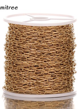 热销2 Meters Stainless Steel Oval Link Cable Chains Bulk for