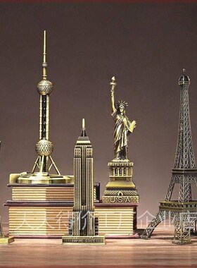 广州塔模型发光小蛮腰模型上海东方明珠塔模型纪念品铁艺地标建筑