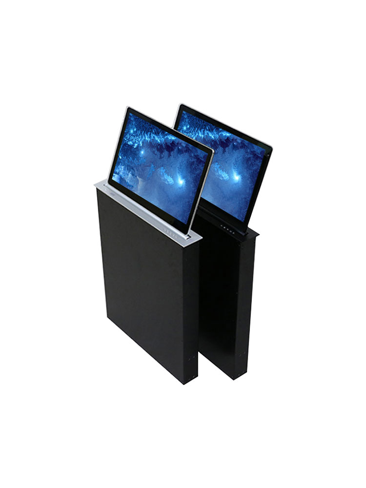 超薄液晶屏升降器无纸化会议系统隐藏桌J面显示屏电脑桌电动升降-图3
