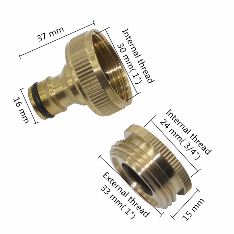 推荐3 Pcs Pure Brass 3/4''-1'' Faucets Standard Connector-图0