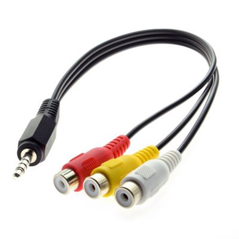 Mini AV Male To 3RCA Female M/F Audio Video CableV Stereo Ad - 图2