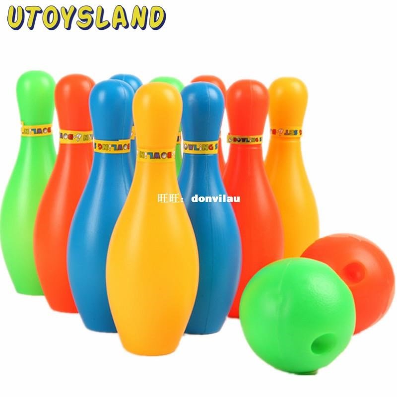 极速11cm Heig Kids Plastic Bowling Set Outdoor Mini-图0