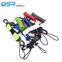 Diving Hand Electric Miss Rope Underwater Tonic Light Spring Rope Double Hook Safety Rope Waterproof Camera Shell Anti-Loss Rope TPU