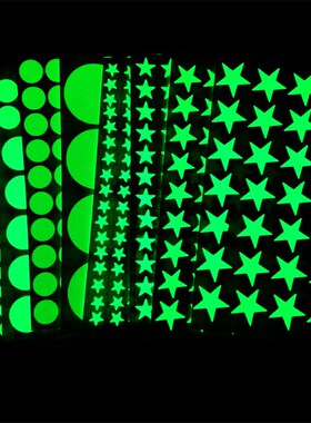热销High brightness Stars Round Dots moon Luminous Wall Stic