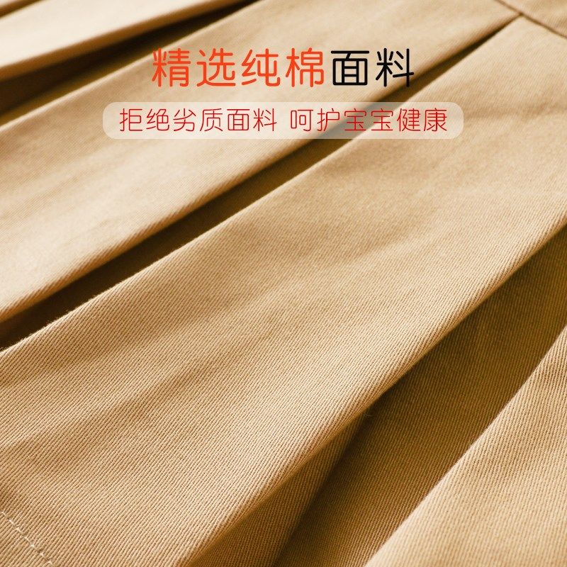 女童卡其色校服裙子儿童半身裙百褶裙大童小学生秋冬米色短裙裤裙,淘宝优惠券,粉丝福利购,淘宝优惠卷