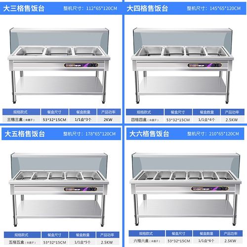 不锈钢快餐保温台商用防干防烧食堂保温汤池热菜售饭台保温餐车 - 图1