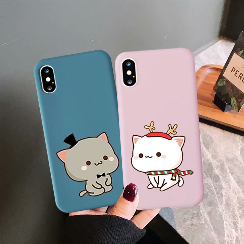 推荐I LOVE U Couple Lovely Cute Gray  Soft Case for IPhone 1 - 图1