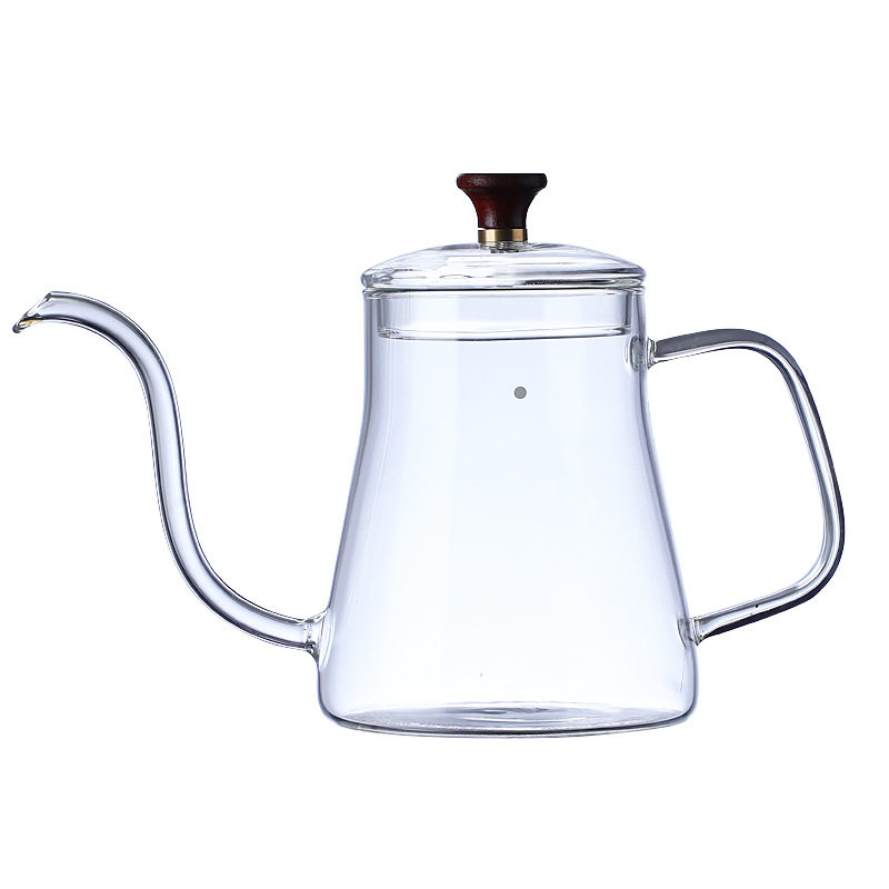 咖啡手冲壶带盖耐高温玻璃壶细口长嘴挂耳咖啡壶可明火加热煮家用,淘宝优惠券,粉丝福利购,淘宝优惠卷