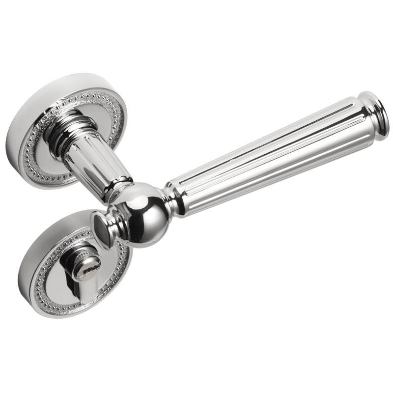 门锁室内静音锁金色法式轻奢木门门把手卧室家用房门磁吸分体锁具 - 图3