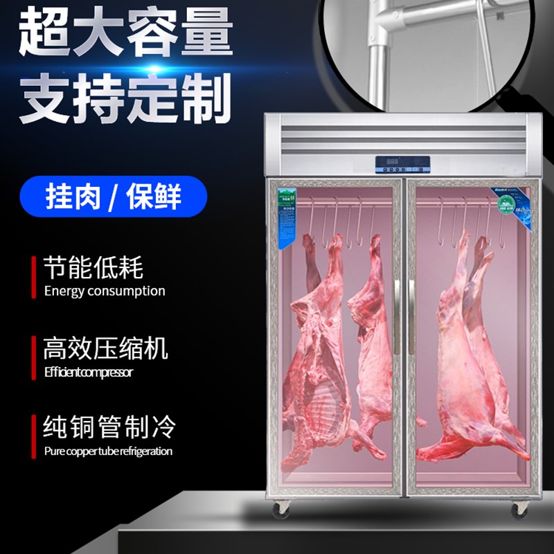 挂肉柜商用牛羊肉保鲜展示冷藏冰柜排酸柜鸡鸭鹅吊U柜子立式冷冻 - 图3