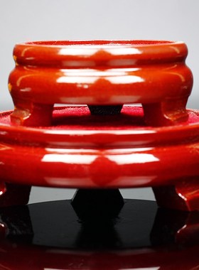 圆木底座工艺品木托摆件大小号舍利塔底座琉璃圆托盘奖杯酒柜底盘