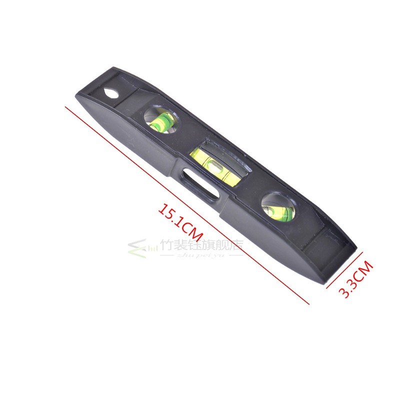 Level Measure Tools Black Plastic Spirit Level Ruler Magnet - 图0