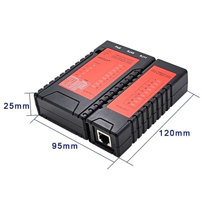 NF-468PT POE Cable Tester RyJ45 RJ11 Telephone Wire LAN Netw-图1