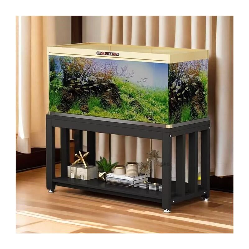 鱼缸架子双层底座底柜客厅鱼缸底架铁艺落地置物T架鱼缸桌承重底,淘宝优惠券,粉丝福利购,淘宝优惠卷