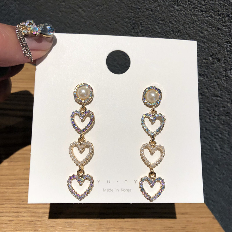 爱心耳坠仙气森系超仙女高级感耳环法式网红珍珠耳饰2021年新款潮,淘宝优惠券,粉丝福利购,淘宝优惠卷