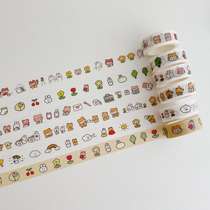 Korean Cute Forest Girl Washi Tape Hand Account Photo Album - 图0