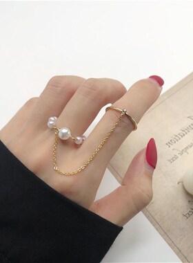 小众高货Punk Cool Hip Pop Rings Multi-layer Adjustable Chain