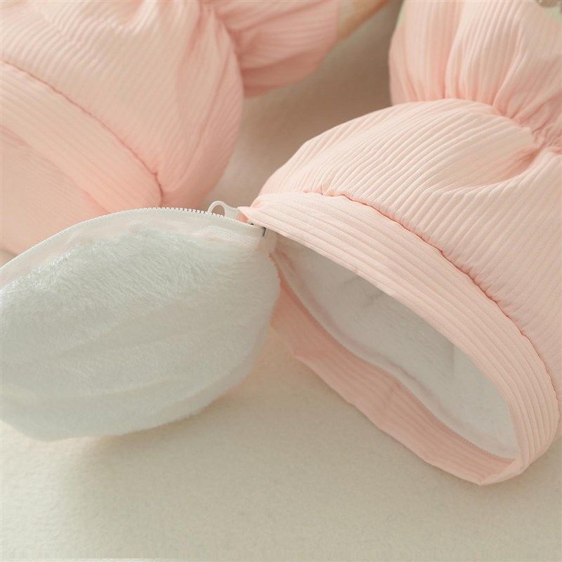 女宝宝冬季加厚棉衣套装新生儿加绒外出抱被婴儿连体衣包脚防风服,淘宝优惠券,粉丝福利购,淘宝优惠卷