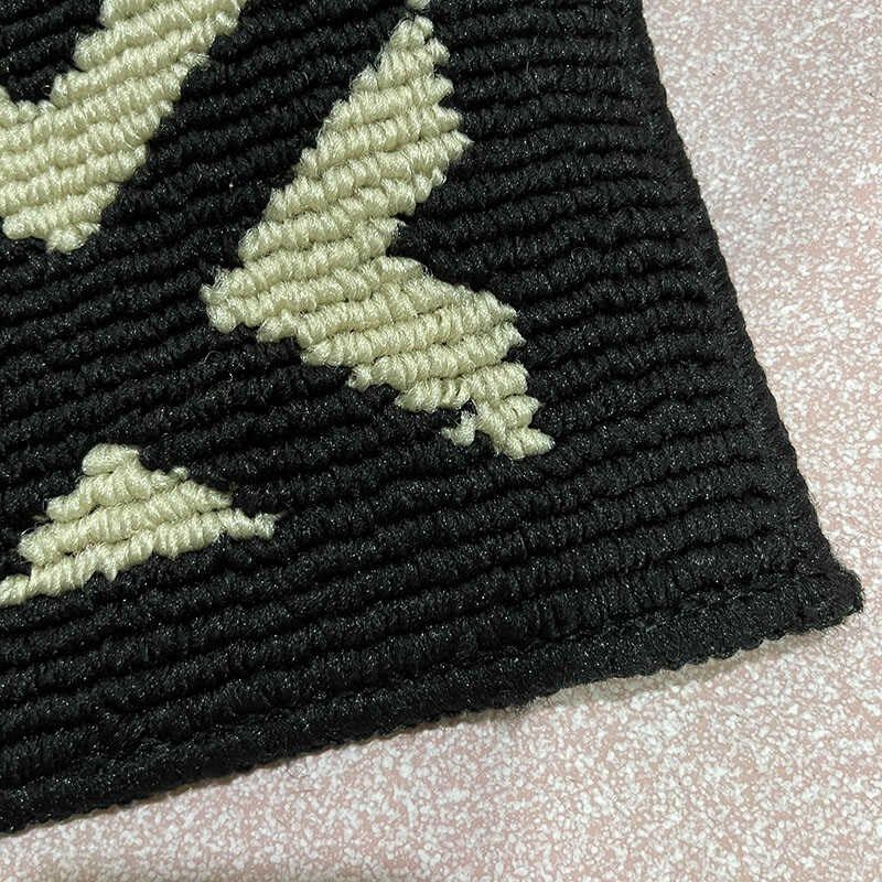 奶油风入户门脚垫进门地垫家用门垫玄关耐脏门口防滑垫可机洗黑白,淘宝优惠券,粉丝福利购,淘宝优惠卷