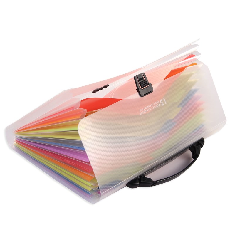 A4 rainbow color expanding file folder docut organizer 13 po - 图3