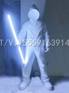 无脸帽衫人物雕塑商场售楼部酒吧网咖电竞红打卡美陈装饰落地摆件