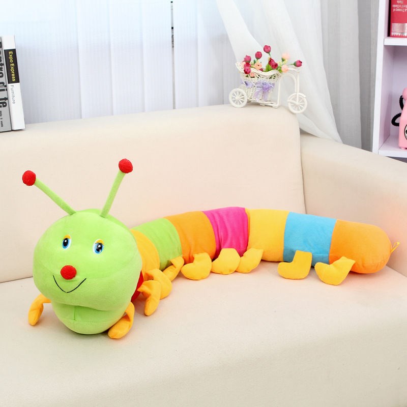 1pc Colorful Caterpillars Plush Kids Toys For Children 50cm - 图0