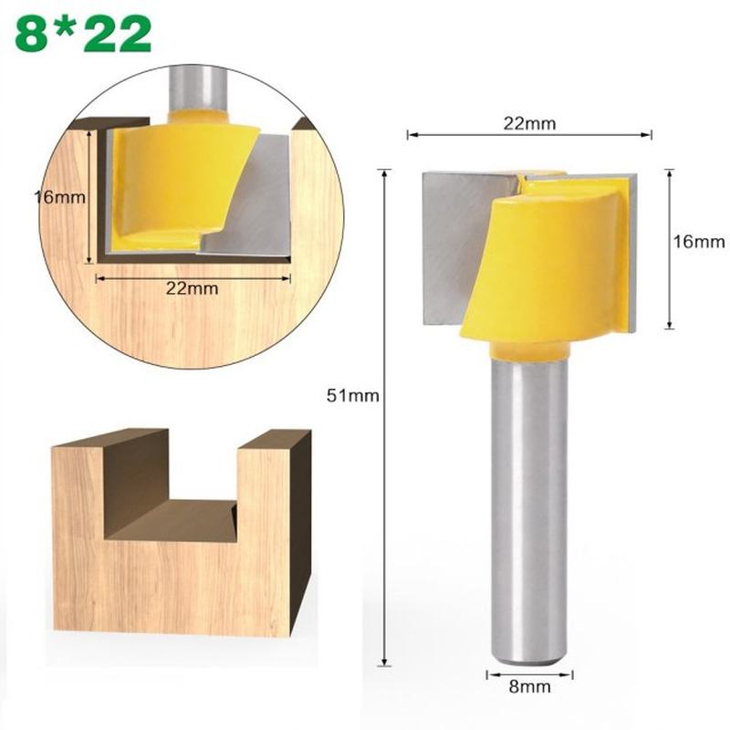 网红16-25mm Surface Planing Bottom Cleaning Router Bit 8mm S - 图3