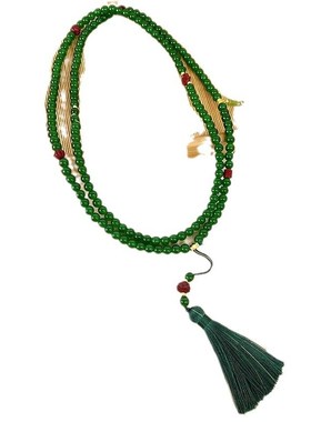 中国风108颗串珠斜挎链长款项链新中式文艺复古女流苏毛衣链