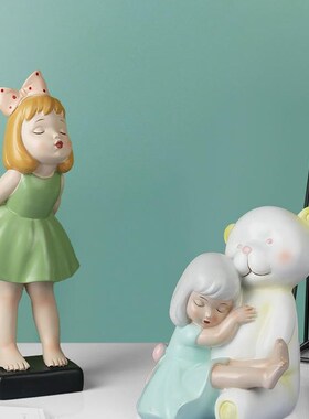 摆件装饰儿童品创意小家居女孩北欧可爱娃L娃礼物卡通女生房间房