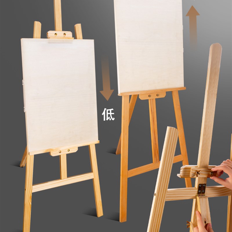 新品mini easel wooden beginwner desktop easel gouache displa - 图1