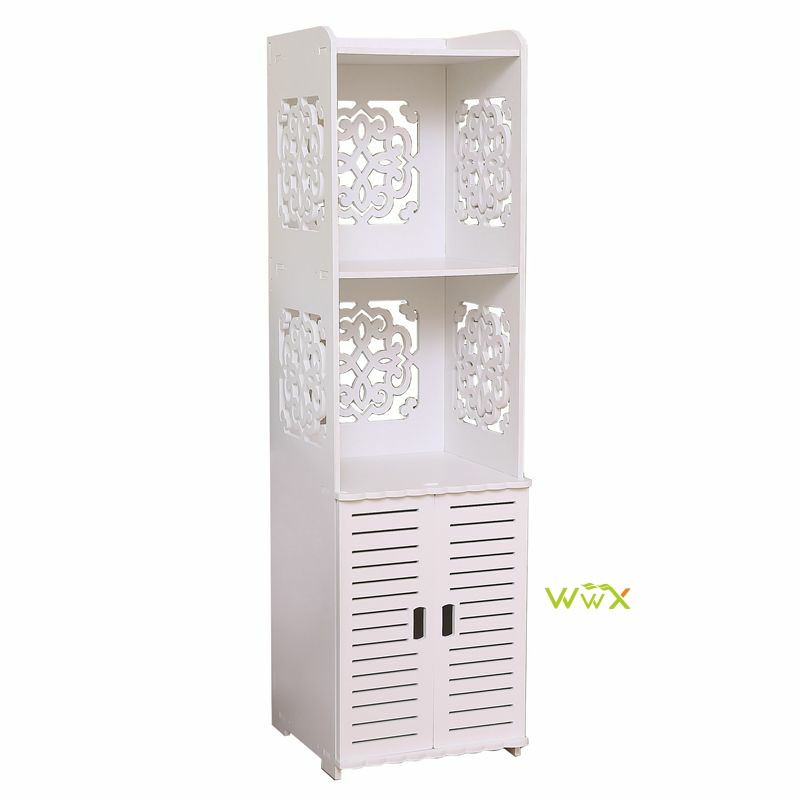 推荐Bathroom Storage Shelf Toilet Furniture Bath Cabinet Whi - 图3