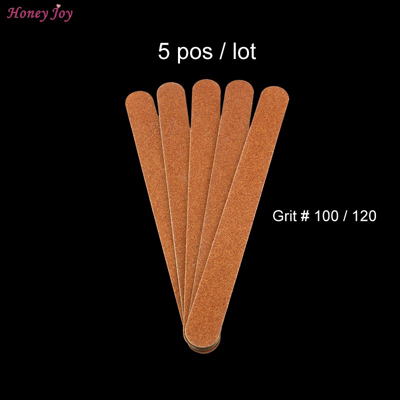 5pcs/lot Well Fit Nails Edge Wooden Nail Files 0.15mm Th - 图1