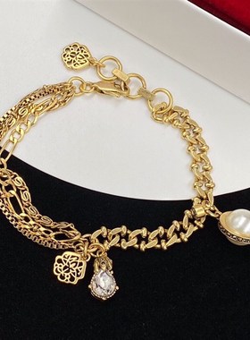 韩版简约时尚个性英伦风链条款手链女气质百搭