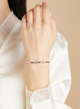 好运锦鲤编织绳红绳上岸手链女生编织手绳男生情侣礼物编绳脚链女