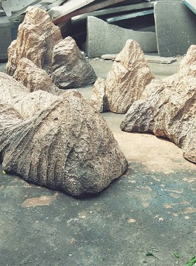 仿真泡沫假山雕塑绿植庭院假山微景观石头青苔造景园林艺术道具