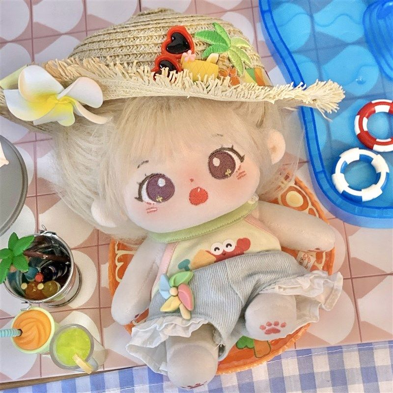 棉花娃娃20cm女娃衣无属性吊带牛仔裤草帽子N泳衣现货可爱卫衣套,淘宝优惠券,粉丝福利购,淘宝优惠卷