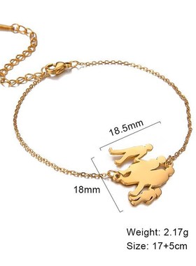 一家四口庭爸爸妈妈小孩不锈钢手链时尚流行家庭系列饰品小商品