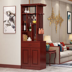 Веревка/Rope 木之巢酒柜小户型实木间厅柜60公分玄关隔断柜简约现代客厅双面屏